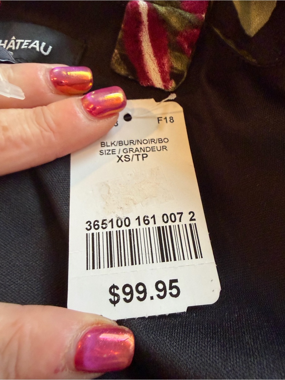 NWT Le Château Tropical Floral Maxi Dress Pom Pom Trim XS - Picture 4 of 14